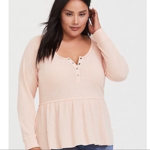 Blush Pink Torrid Henley